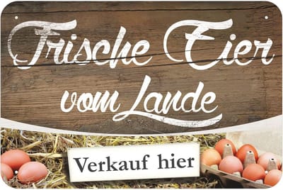 Bord Vers Eieren Te Koop - Aluminium Composiet 30x45 cm - Weerbestendig