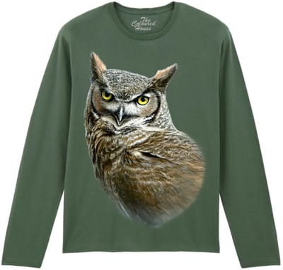 Uil Oehoe Great Horned Owl The Coloured House Longsleeve T-shirt XXL