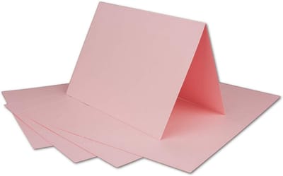 300x Roze Vouwkaarten DIN A6 | 160 g/m² | Zelf Ontwerpen | Wenskaarten Leeg