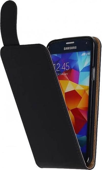 TPU Classic Flip Hoes - Hoesje Geschikt voor Samsung Galaxy S5 mini G800F Zwart