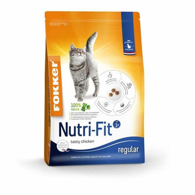 Fokker Nutri Fit Kattenvoer Kip - 3 x 2,5 kg - Voordeelverpakking