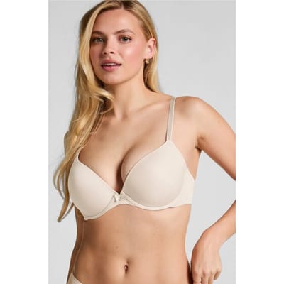 Hunkemöller Dames Lingerie Voorgevormde beugel bh Plunge - Beige - maat A75