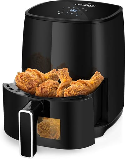 Heteluchtfriteuse - Airfryer Frituurpan - Gezond Koken - 8 Programma's - 3.5 Liter - Zwart