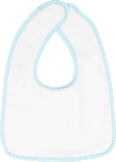 The One Towelling Baby Slab - Klittenband sluiting - Slabbetje - 100% Katoen - 26 x 37 cm - Wit/Mint