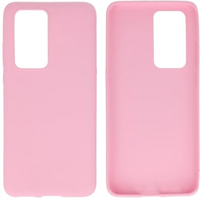 Hoesje Geschikt voor de Huawei P40 Pro - Backcover Color Telefoonhoesje - Roze