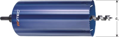 Rotec Dakdoorvoerboor 85x300mm 4-6tpi incl.boor +6kt adapter