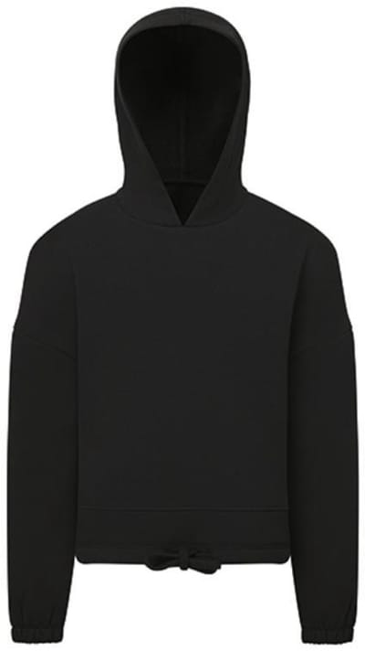 TriDri - Cropped Oversized Kinder Hoodie - Black maat 7/8