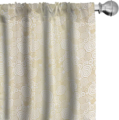 ABAKUHAUS Voorhang – 2x75x225 cm – microvezel – licht koffiewit