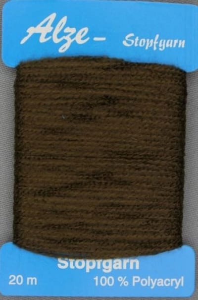 donker bruin stopgaren - garenkaartje 20 m - polyacryl - kleur 807 - garen om te stoppen