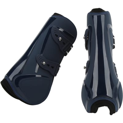 Guêtres de tendon pour cheval, coque en PU, attelle de boulet pour l'équitation, amortisseur de chocs, compétition de saut XL black