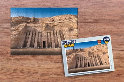 Puzzel Gezicht op de tempel van Nefertari Abu Simbel in Egypte - Legpuzzel - Puzzel 500 stukjes