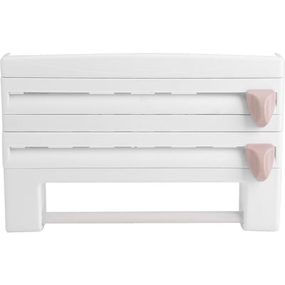 Support de Rangement pour Bouteilles de Sauce de Cuisine Support pour Rouleau d'Essuie-Tout Montage Coupe-Film Alimentaire Outil de Cuisine White white