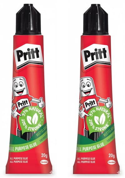 Pritt Multi Glue alleslijm - 2x - tube 20 gr - hobbylijm - knutsellijm - voor diverse materialen