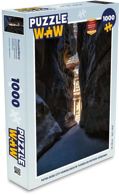 Puzzel Petra Rose City handelsroute tussen de rotsen Jordanië - Legpuzzel - Puzzel 1000 stukjes volwassenen