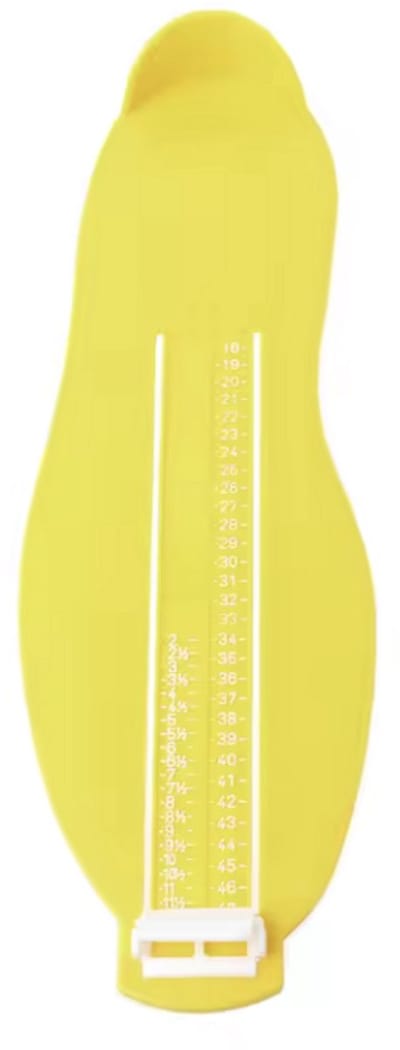 CHPN - Voetmeter - Schoenmaat meter - Schoen maat meten - Geel - Kindervoeten opmeten - Kinder voet meter