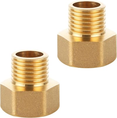 Verchroomde Messing Reducer 1/2 inch IG naar 3/8 inch AG voor Pijpen en Slangenverbindingen