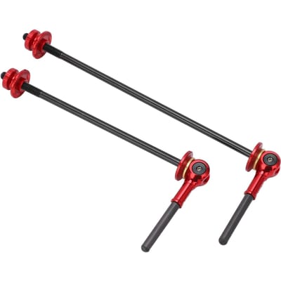 RISQUE 1 Paire Moyeux de Vélo VTT Pôles à Démontage Rapide Vélo Alliage de Titane Axe Blocage Rapide Levier Rouge gray