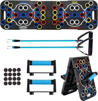 Draagbare Multifunctionele Push Up Board met 14 in 1 Functies voor Krachttraining, Handgrepen voor Effectieve Borstspieroefeningen en Fitness Workout voor Mannen en Vrouwen