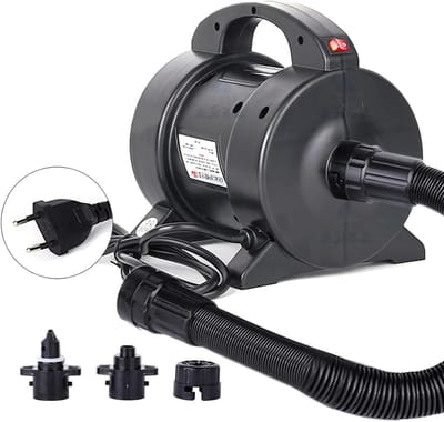SnelShoppen - 1600 W Elektrische Pomp, Draagbare Luchtmatraspomp, Snel Opblazen Inflator met 2 Sproeiers voor Opblaasbare Boot, Surfplank, Stand-Up Pa