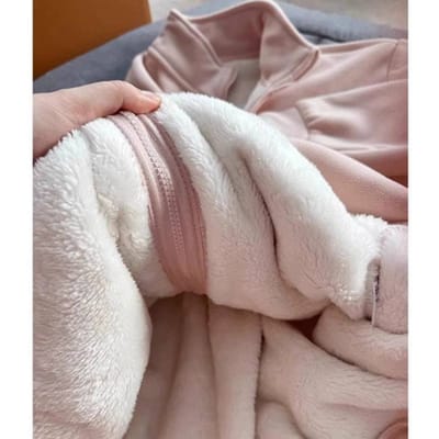 Dames Dubbelzijdig Fleece Gevoerde Jas Polar Fleece Pullover Hoodie Winter Warm Bovenkleding Zacht Knus Casual Streetwear S