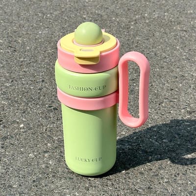 Dopamine Thermosbeker Hoge Uitstraling Niveau Roestvrij Staal Dubbel Drinkbeker Grote Capaciteit Meisjes Auto Thee Rietjesbeker 800ml