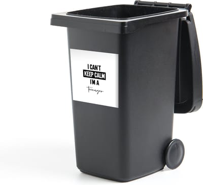 Container sticker Kinderen - Quote - Zwart - Wit - 40x40 cm - Kliko sticker