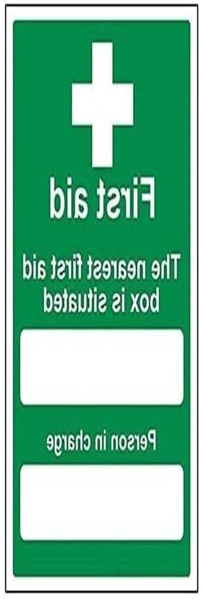 Eerste Hulp Box Teken - EHBO Bord Zelfklevend - Veiligheid Informeren - Voldoet aan EN ISO 7010
