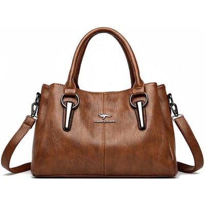 Sacs à main de luxe en cuir souple de haute qualité pour femmes, sacs de créateurs de grande capacité pour dames, sacs à bandoulière pour femmes brown