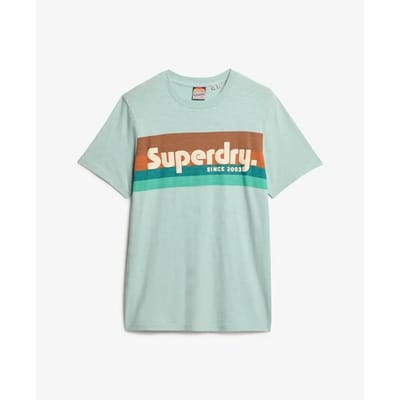 Superdry - Terrain gestreept T-shirt met relaxte pasvorm en logo - Heren - T-shirts