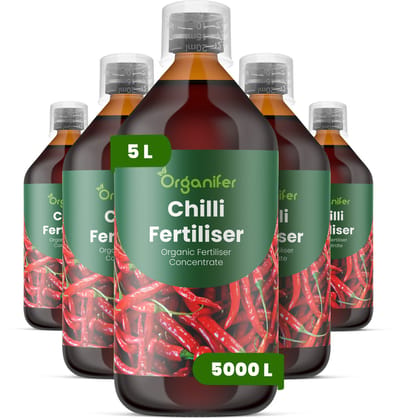 Vloeibare Meststof Voor Chili 5X1 L Voor 5000 L - Npk 2-1-8 - Krachtige Groei - Sterke Vruchtzetting - Hoge Opbrengst - Wortelontwikkeling - Smaakrijke Peulen - Kleurintensiteit - Hittebestendig - Peulstevigheid - Continue Bloei - Organifer