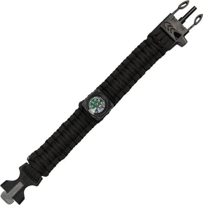 101inc Paracord survival kompas 9 inch zwart