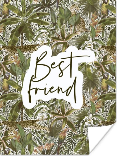 Poster BFF - Vriendschap - Quotes - Vrienden - Spreuken - Best friend - 120x160 cm XXL
