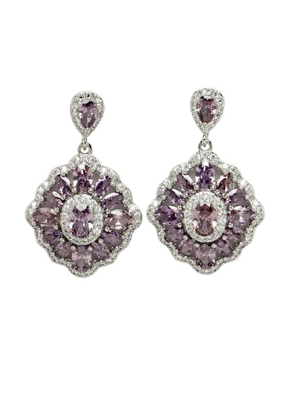 AVANT-GARDE PARIS Diva Collection Oorbellen - Cubic Zirconia - 1 stuk - Groene kleur met rhodium plating