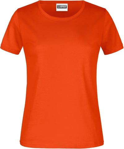 James And Nicholson Dames/dames Ronde Hals Basic T-Shirt (Oranje)