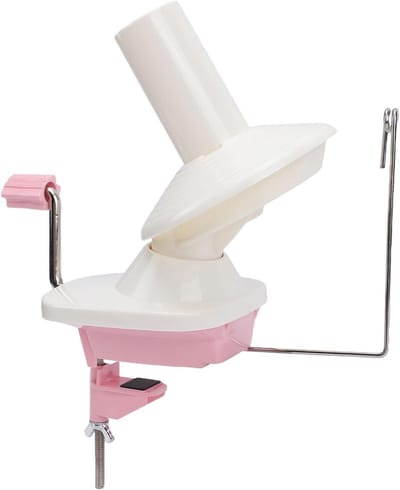 Generic Garenopwinder Handbediend Handmatig Efficiënte Garenspinner voor Haken Breiliefhebbers Kunststof Metaal Robuust 5,1x3,3 Inch Geleidingsarm