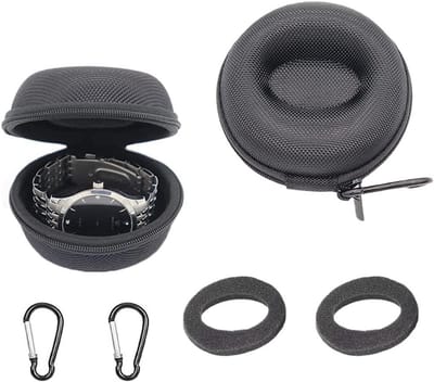 Reis Etui voor Horloges - Compacte en Beschermende EVA Horloge Case met Carabiner en Zachte Voering, Geschikt voor Eén Horloge, Ideaal voor Reizen en Opslag