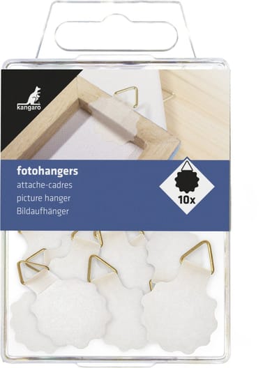 Kangaro fotohanger - 30mm - wit - rond - 10 stuks