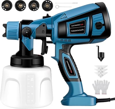 Elektrisch Verfpistool - Verfspuit - Muren en meubels verven - 650W Krachtige Motor - 1400 ml Container - Grijs
