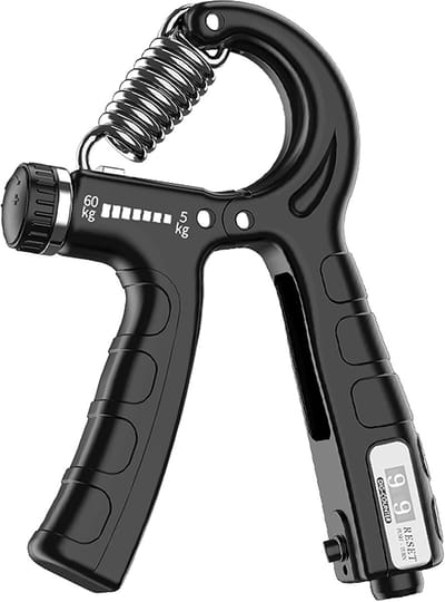 Hand trainer - grip trainer met telling - verstelbare vinger trainer voor hand- en onderarmspieren - krachttraining voor atleten en muzikanten