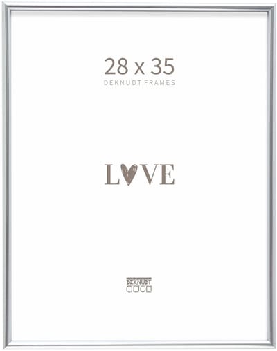 Deknudt Frames fotolijst S011D1 - smal zilver in kunststof - 28x35 cm
