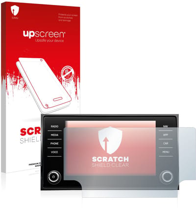 upscreen - Screenprotector voor Skoda Karoq Amunds Sportline 2021 Infotainment System - Folie Beschermfolie transparant