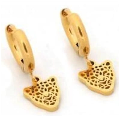 Aramat Jewels | Oorringen | Stijlvolle Goudkleurige Oorbellen panter kop | | | |3mm | Staal | Volwassenen | Verkleurd niet