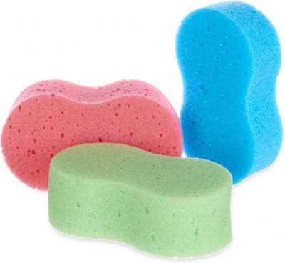 Rojafit - Bad-en Douche spons - Ergo - Klein -Voordeelset 3 Stuks!! - Afmeting: 13 x 7 x 4 cm.