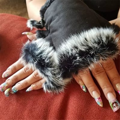 Vingerloze Warme Handschoenen Dames Winter – Zachte Polswarmers met Luxe Fleece en Suède Look – Dikke Wanten voor Vrouwen – 1 Paar Winterhandschoenen