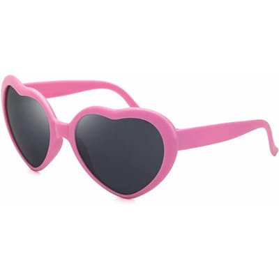 UV Bescherming Hartvormige Zonnebril Bril met Glow in the Dark Liefdes Effecten Unisex Romantische Zonnebril Cadeau As Picture