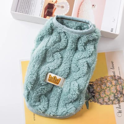 Vêtements Doux Confortables pour Chat Hiver Chaud Costume en Polaire Automne Gilet Pull pour Sphynx Petit Chien Pull Pull Chaton Animal de Compagnie Veste Manteau Tenue (green,L) vert
