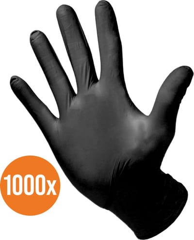 DULA wegwerphandschoenen zwart - Maat S - soft nitril 100 handschoenen - 10 doosjes