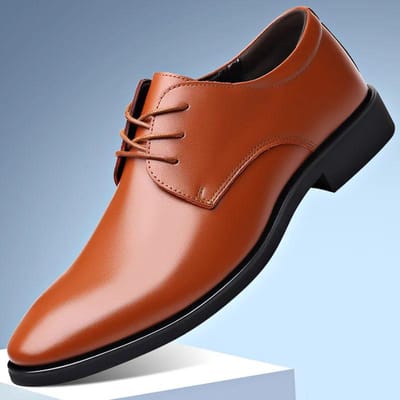 Verbeterde Versie Zakelijke Leren Schoenen Zomer Zachte Zool Jeugd Casual Schoenen Formele Leren Schoenen Bruiloftsschoenen Kledingschoenen 41 bruin