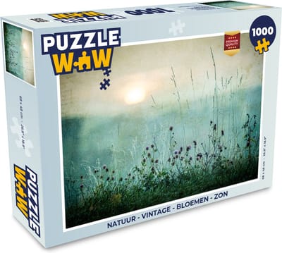 Puzzel Natuur - Vintage - Bloemen - Zon - Legpuzzel - Puzzel 1000 stukjes volwassenen