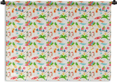 Wandkleed - Wanddoek - Patroon - Brazilië - Carnaval - 120x90 cm - Wandtapijt
